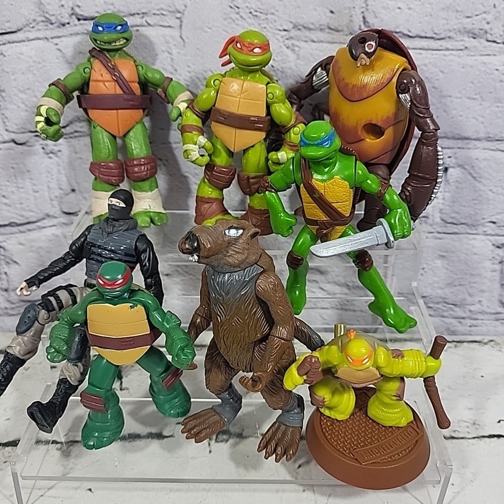 TMNT Teenage Mutant Ninja Turtles Action Figures Lot Splinter Cockroach Soldier